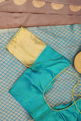 Lavish Handloom Silk Saree with Traditional Box Butties & Grand Pallu - View 6 - JCS Fashions