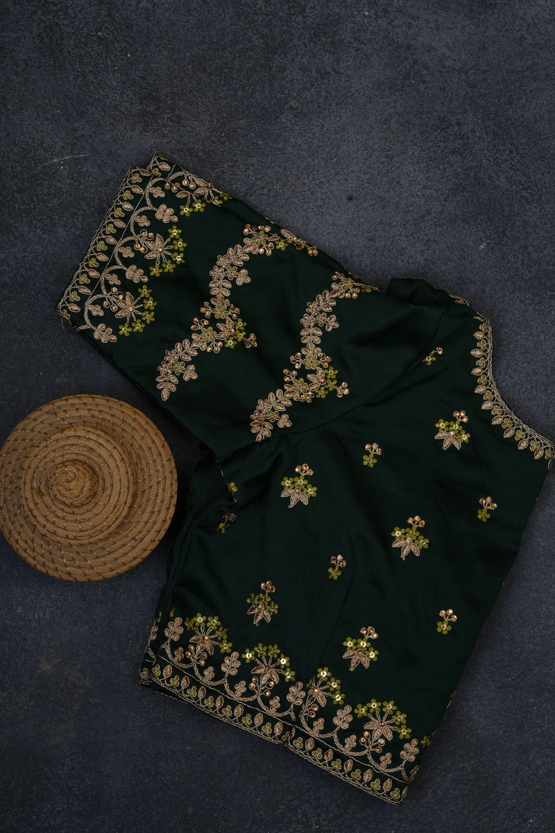 Radiant Banarasi Saree with Luxuriant Cut-Work Borders & Blouse