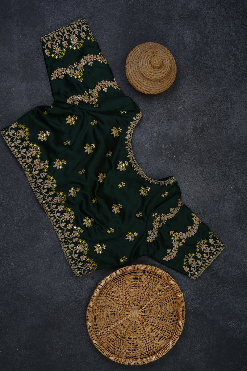 Radiant Banarasi Saree with Luxuriant Cut-Work Borders & Blouse