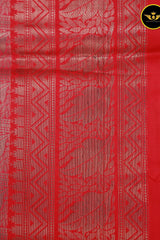 Antique Zari Borders & Contrasting Pallu: Semi Silk Saree Saree JCS Fashions