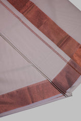 Authentic Kerala Cotton Saree with copper Zari Border Saree JCS Fashions