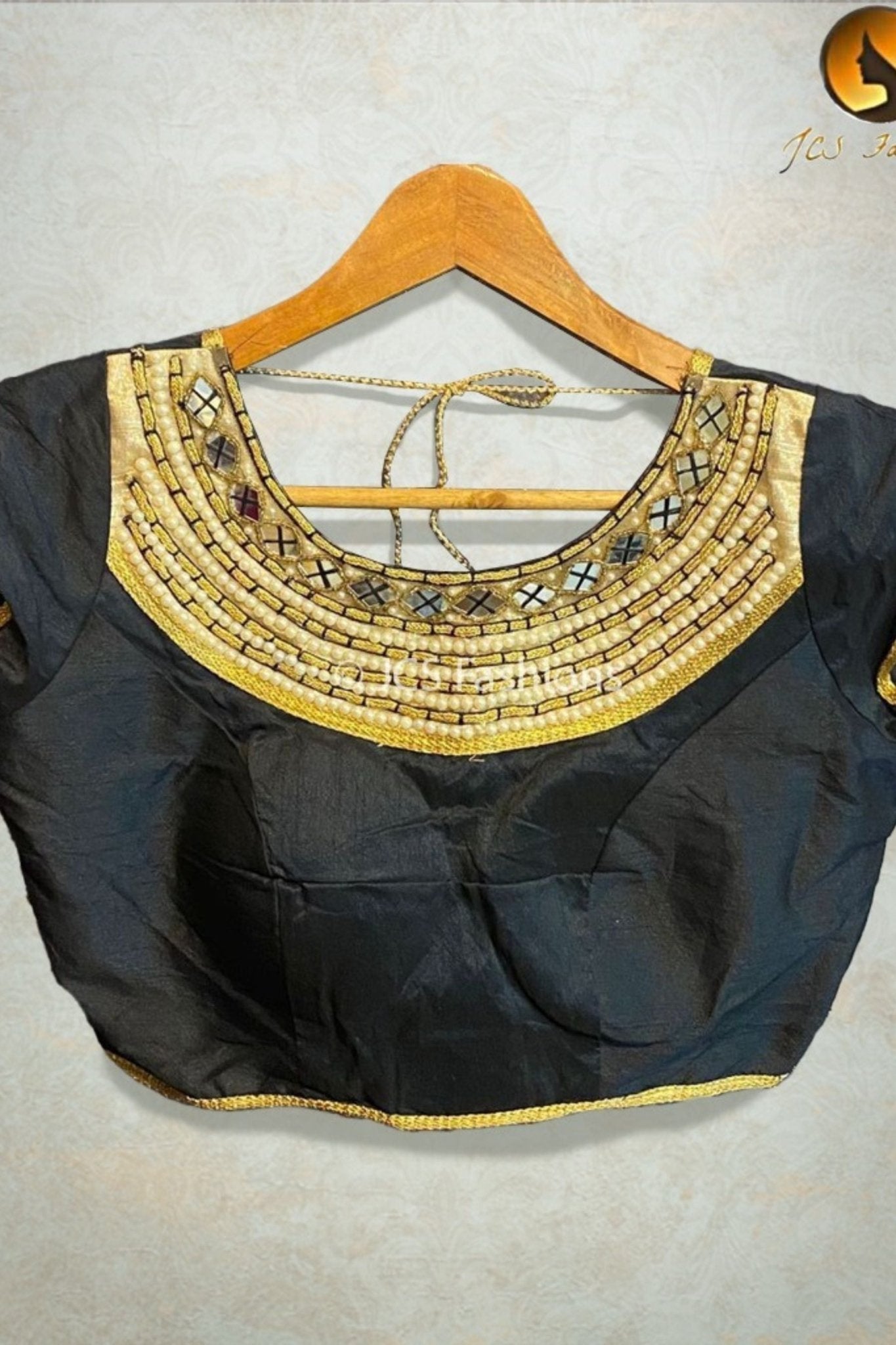 Banarasi Chic: High-Demand Embroidered Readymade Blouse by JCSFashions Blouse JCS Fashions Black 42