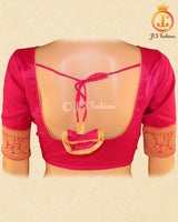 Banarasi Silk Saree, Fully Stitched Blouse SAREE JCS Fashions