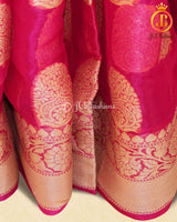 Banarasi Silk Saree, Fully Stitched Blouse SAREE JCS Fashions