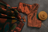 Banarasi Silk Saree with Ornate Zari Motifs and Contrast Brocade Blouse Saree JCS Fashions