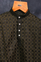 Boys' Elegant Lakhnavi Kurta: Traditional Embroidery Meets Modern Appeal BOYS JCS Fashions