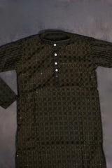 Boys' Elegant Lakhnavi Kurta: Traditional Embroidery Meets Modern Appeal BOYS JCS Fashions