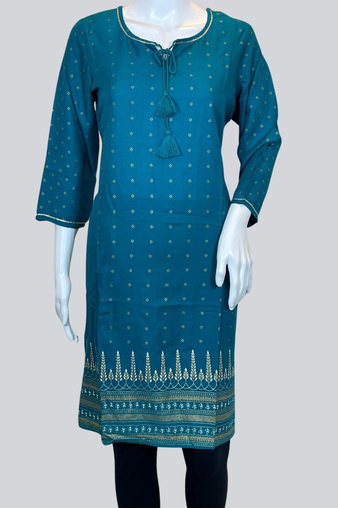 Branded Cotton Kurti with Foil Print Design by JCS Fashions - JCS Fashions