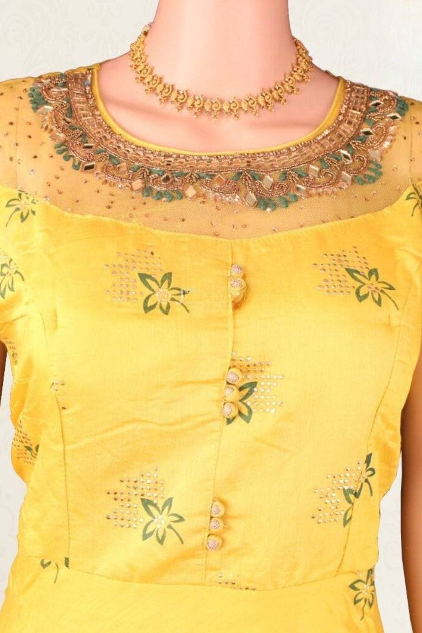 Chanderi Silk Full Flared Long Kurti | JCS Fashions Kurti JCS Fashions