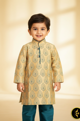 Boys' Green Kurta Pajama Set - Traditional