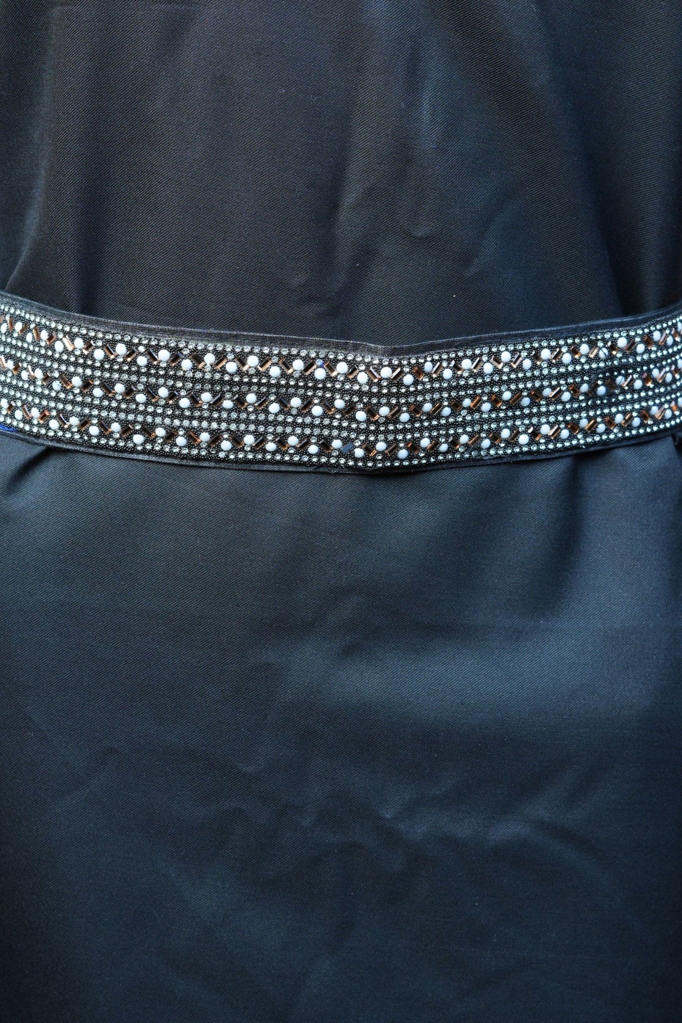 Chic Black Stone-Embellished Hip Belt - 26"-36" | Elevate Your Style Hip Belt JCS Fashions