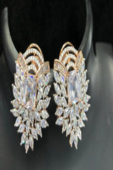 Chic Contrast: Stone Stud in Black & Gold Polish | JCS Fashions Jewelry JCS Fashions White & Gold polish