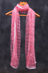 Chic Embroidered Net Dupatta for Festive & Casual Styles by JCSFashions Dupatta JCS Fashions Pink Free size