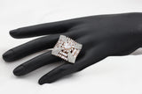 Chic Rose Gold Adjustable Stone Ring: Epitome of Elegance by JCSFashions Jewelry JCS Fashions
