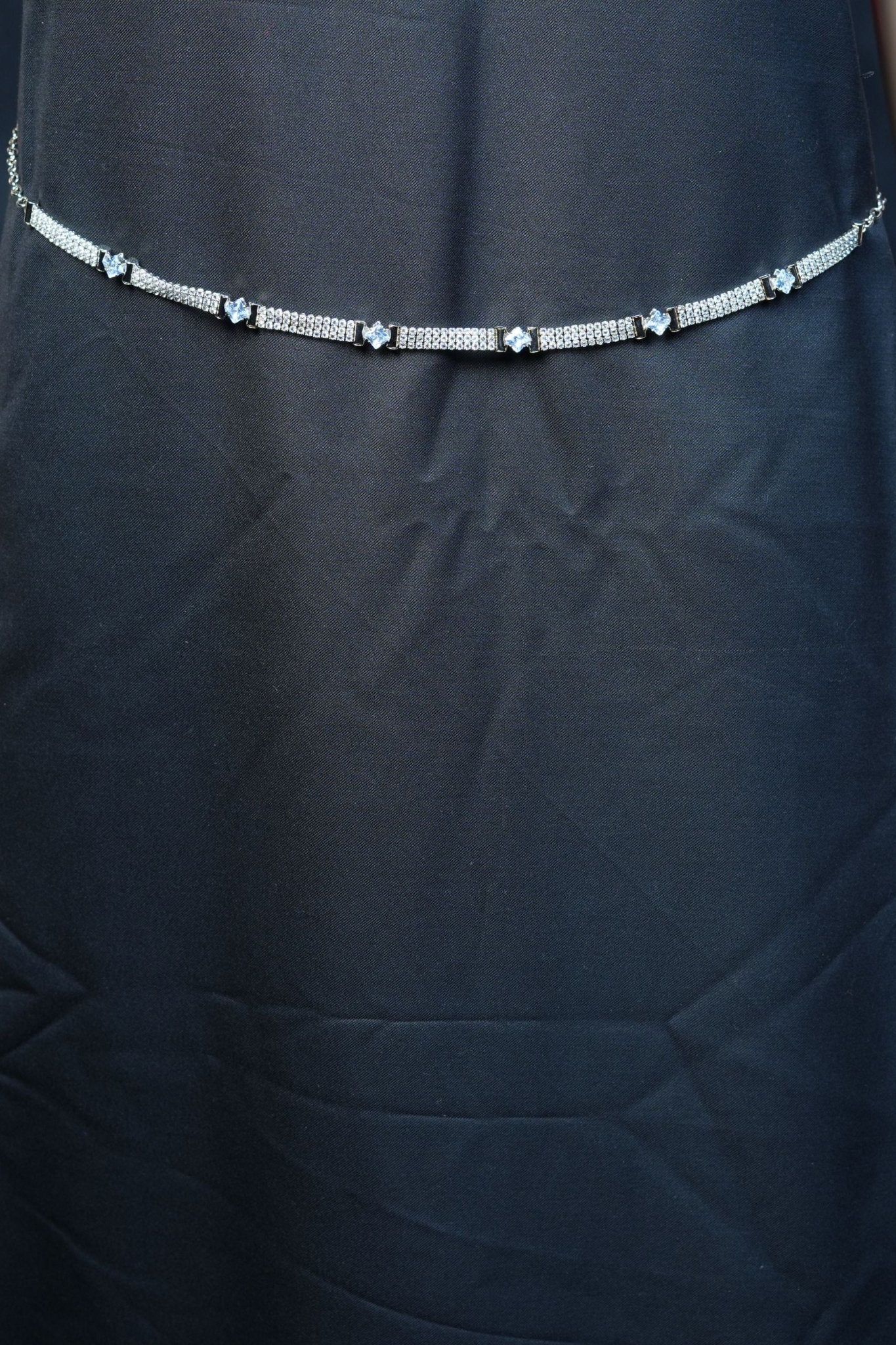 Chic White Metal Stone Hip Belt - JCSFashions Essential Jewelry JCS Fashions