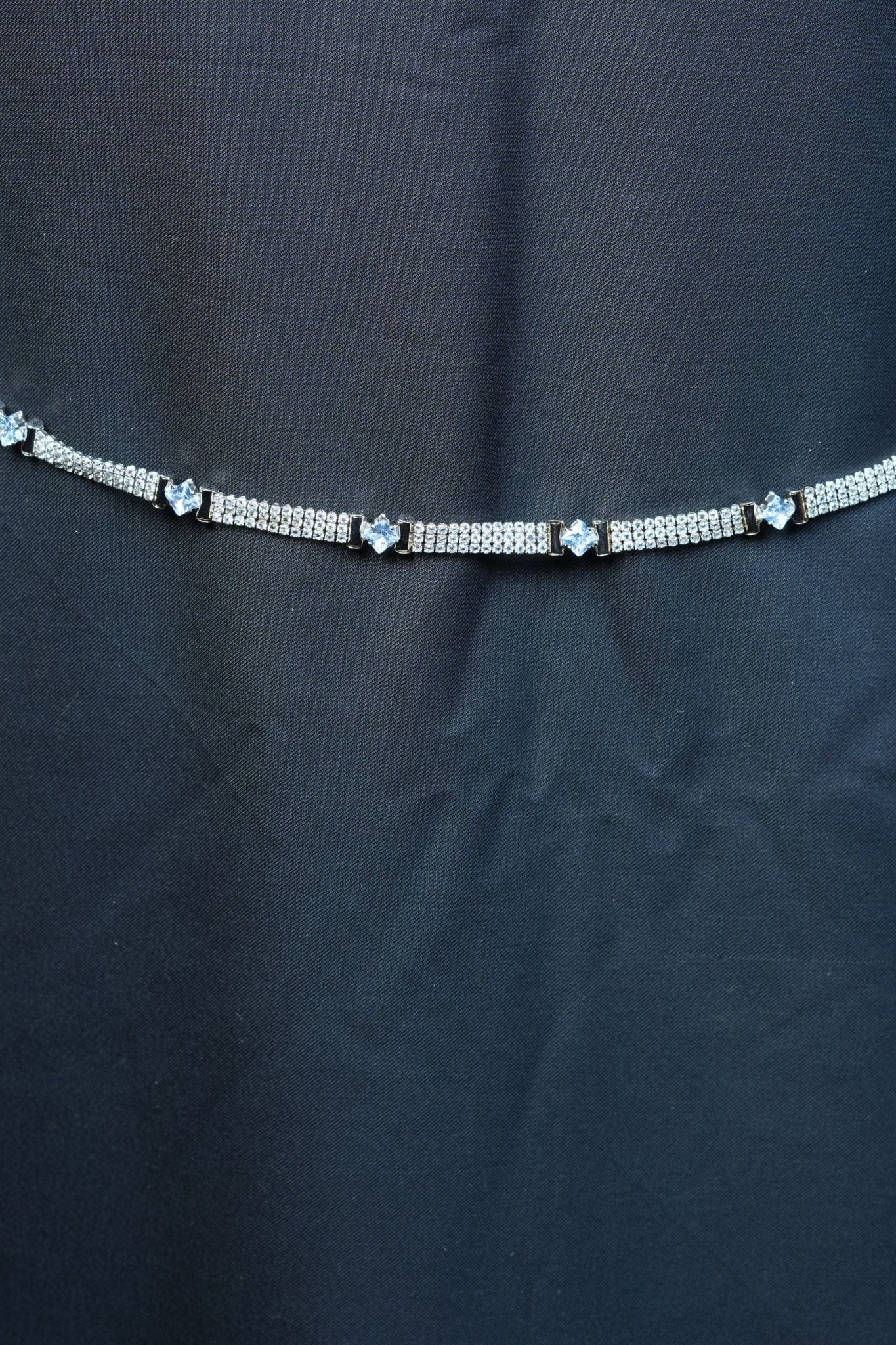 Chic White Metal Stone Hip Belt - JCSFashions Essential Jewelry JCS Fashions White Free size
