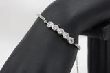 Chic XUPING Silver Bracelet with Dazzling White Stones - JCSFashions Jewelry JCS Fashions