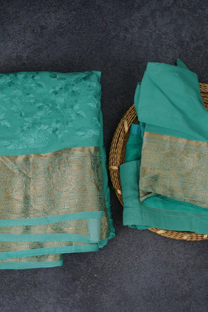 Chikankari Embroidered Georgette Saree with Designer Blouse