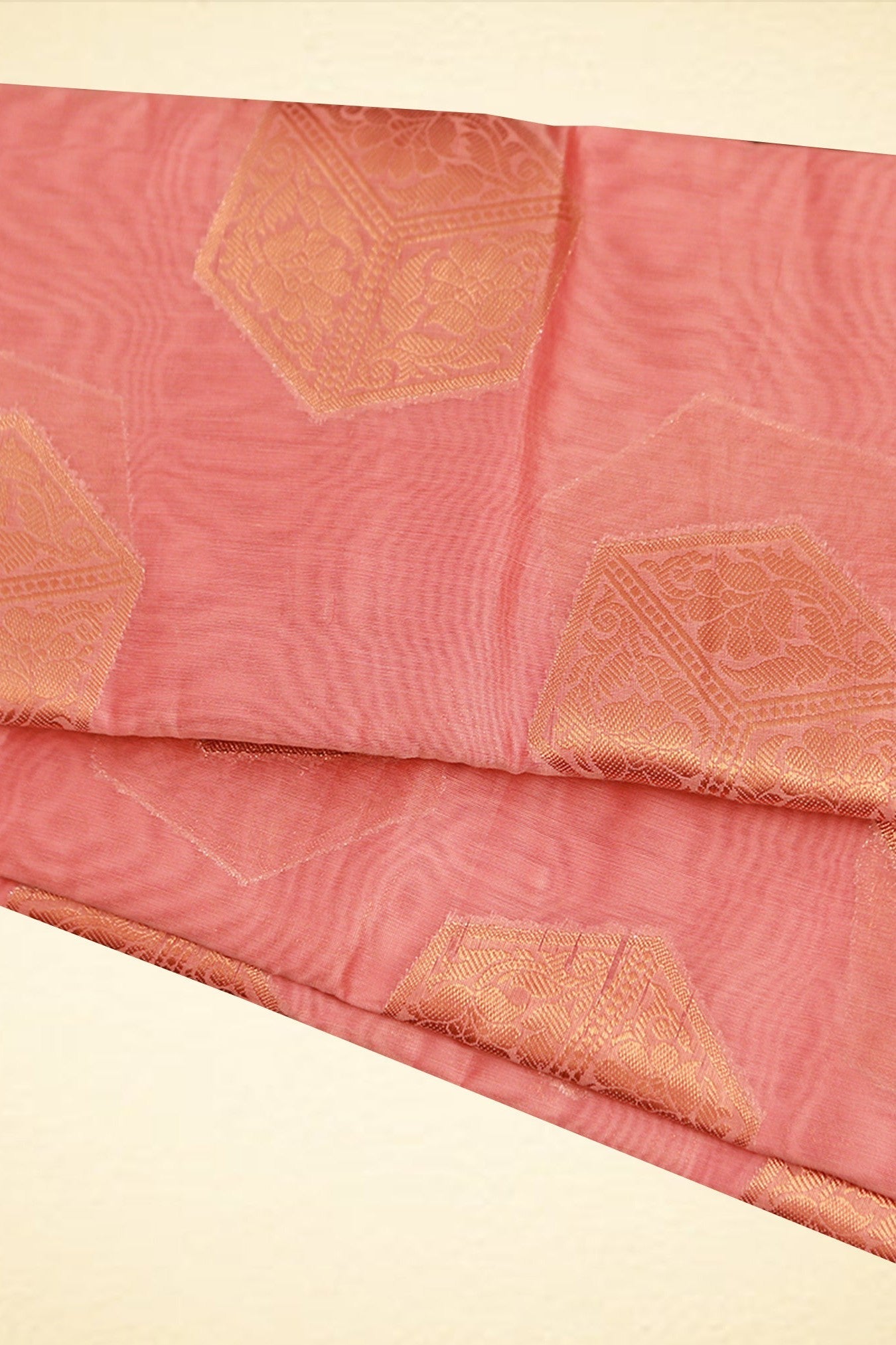 Copper Zari Chanderi Silk Cotton Saree: Elegant Weaving & Rich Texture Saree JCS Fashions