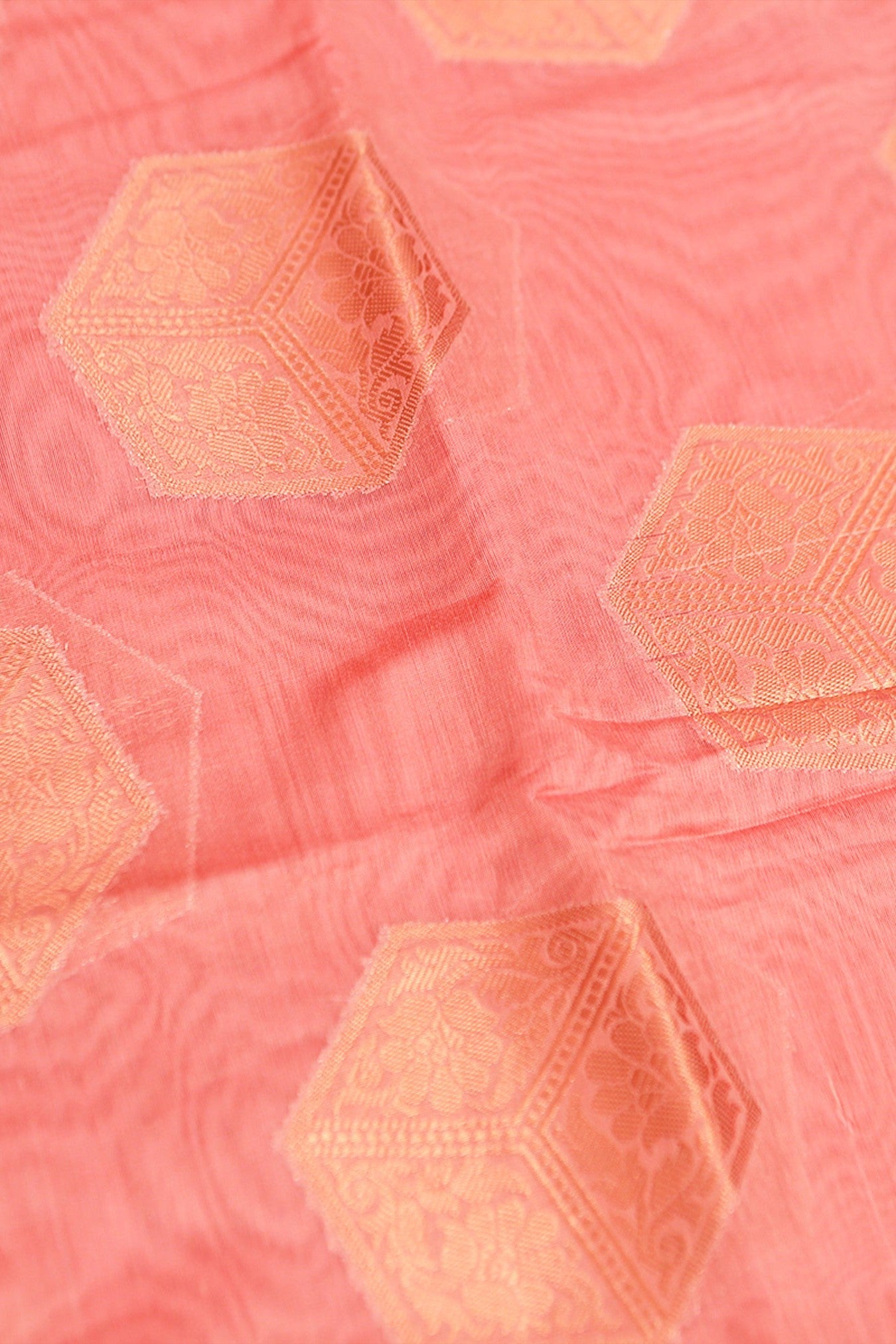 Copper Zari Chanderi Silk Cotton Saree: Elegant Weaving & Rich Texture Saree JCS Fashions
