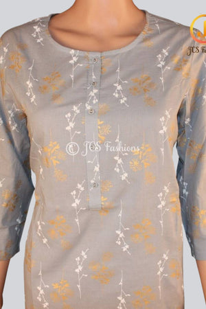 Gray Cotton Kurti – Casual Daily Wear for Women