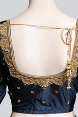 Dazzling Maggam Work Bridal Blouse with Fancy Tassels - JCS Fashions Blouse JCS Fashions
