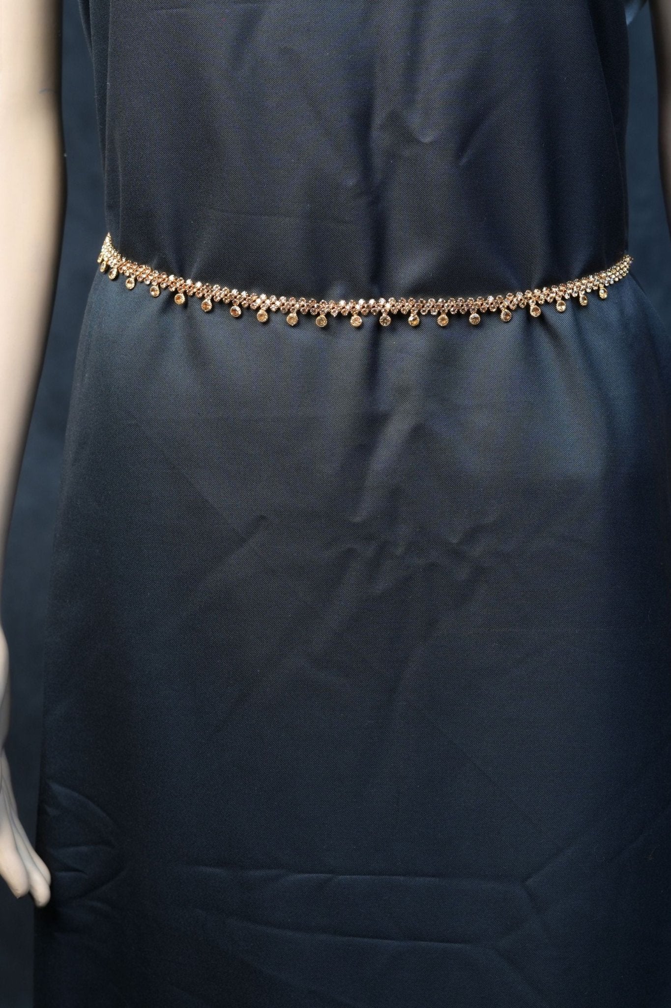 Dazzling Stone Hip Chain - High-Quality Metal with Glittering Stones Jewelry JCS Fashions Gold 24-34"