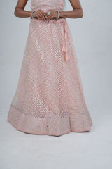 Designer A-line Lehenga with Sequin-Embellished Crop Top LEHENGA JCS Fashions