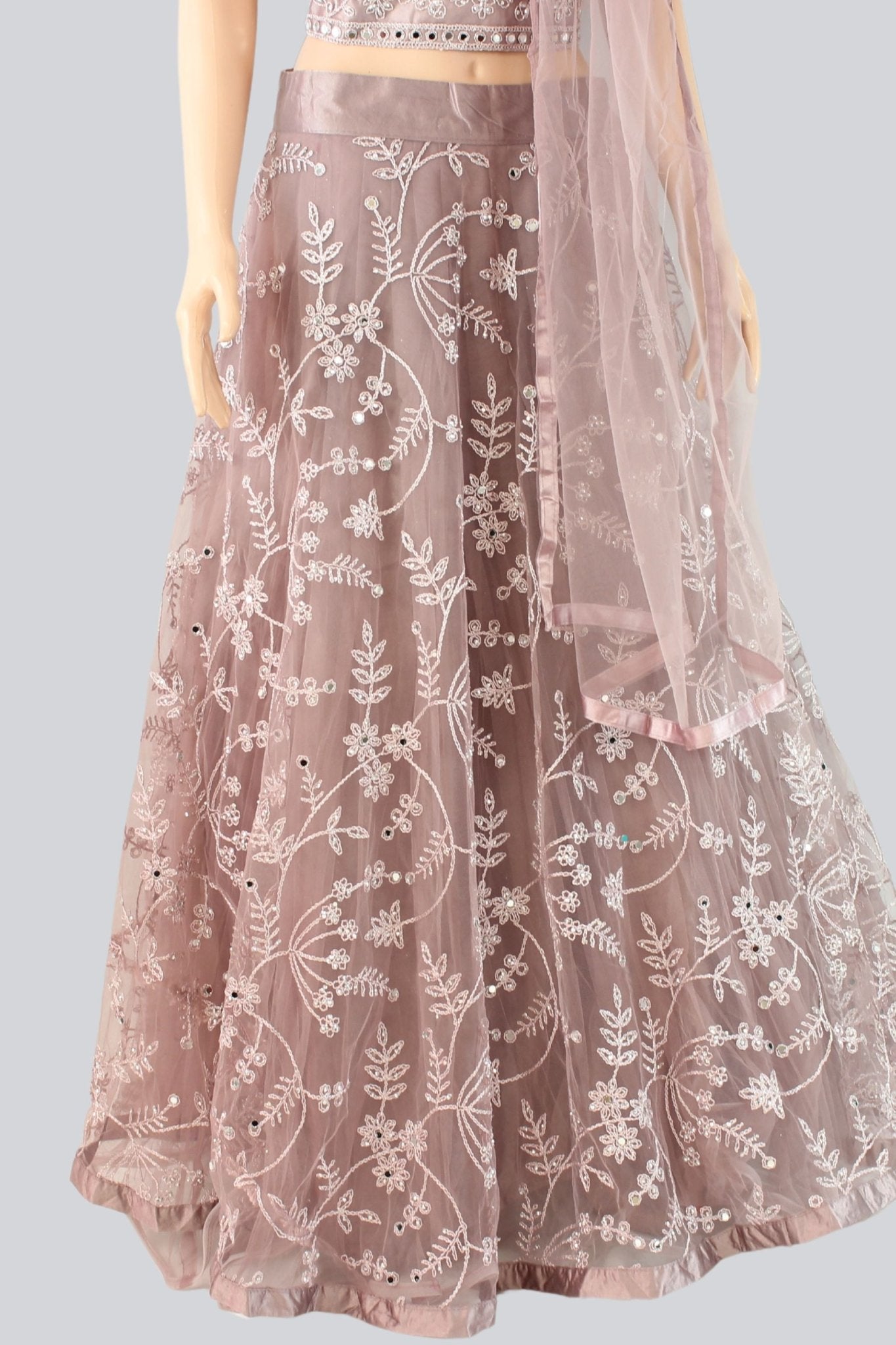 Designer Net Lehenga Set: Mirror and Stone Work | JCSFashions LEHANGA JCS Fashions