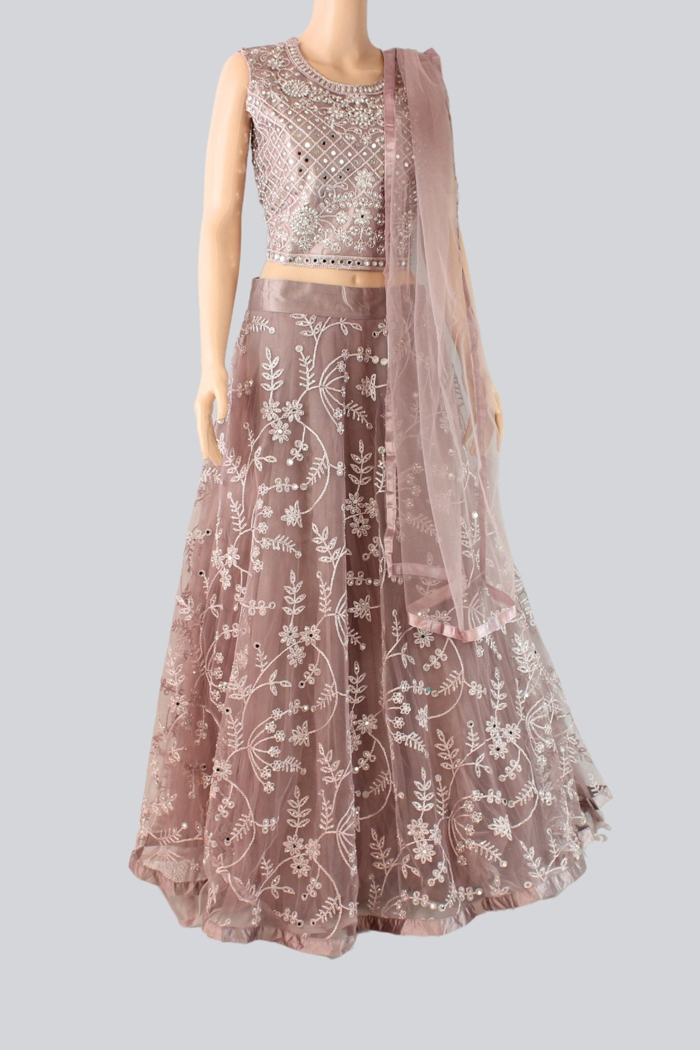 Designer Net Lehenga Set: Mirror and Stone Work | JCSFashions LEHANGA JCS Fashions