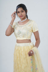 Designer Soft Net Lehenga & Crop Top With Stone and Sequins Work LEHENGA JCS Fashions