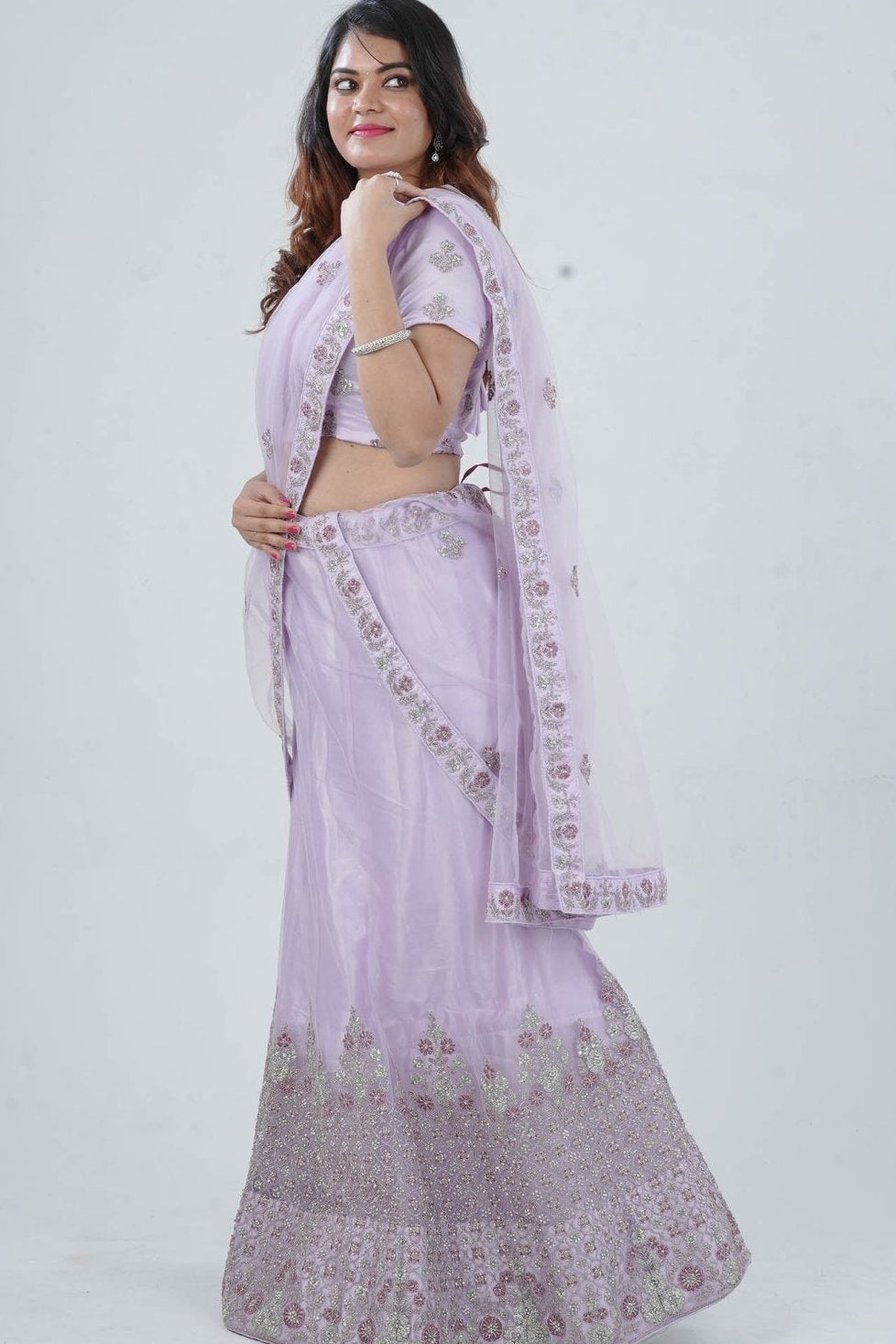 Designer Soft Net Lehenga Set with Exquisite Stone & Embroidery Detailing LEHENGA JCS Fashions