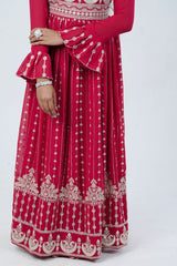 Divine Embroidered Real Georgette Kurti Top by JCS Fashions KURTI JCS Fashions