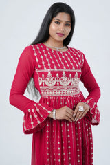 Divine Embroidered Real Georgette Kurti Top by JCS Fashions KURTI JCS Fashions