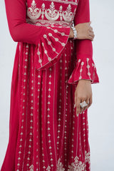 Divine Embroidered Real Georgette Kurti Top by JCS Fashions KURTI JCS Fashions