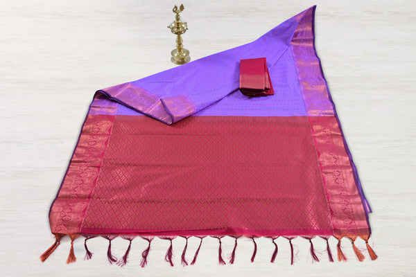 Regal Zari-Woven Saree with Grand Pallu - Traditional Indian Fashion