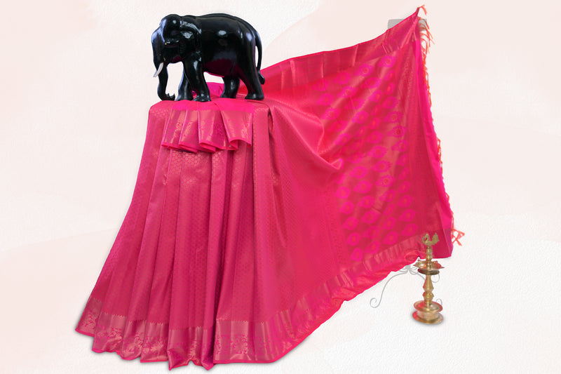 Golden Zari Kanchipuram Silk Saree - Traditional Elegance by JCSFashions