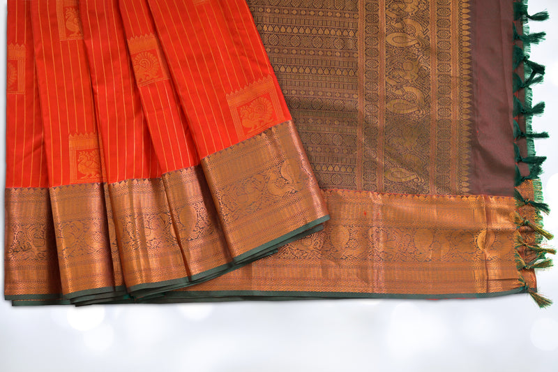Kanchipuram Silk Saree - Heritage-Weave with  Zari and Intricate Motifs