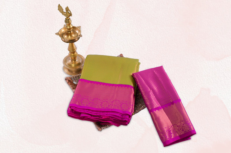 Luxurious Pure Kanchipuram Silk Saree with Golden Zari Detailing