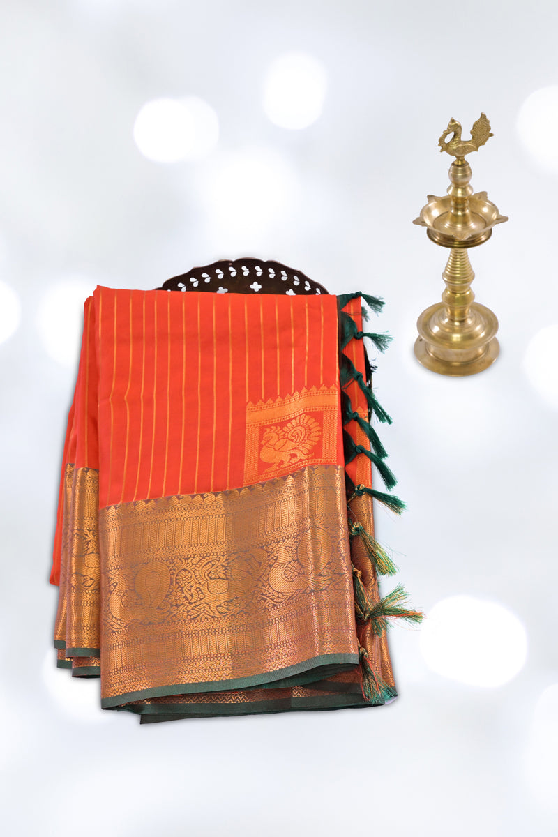 Kanchipuram Silk Saree - Heritage-Weave with  Zari and Intricate Motifs
