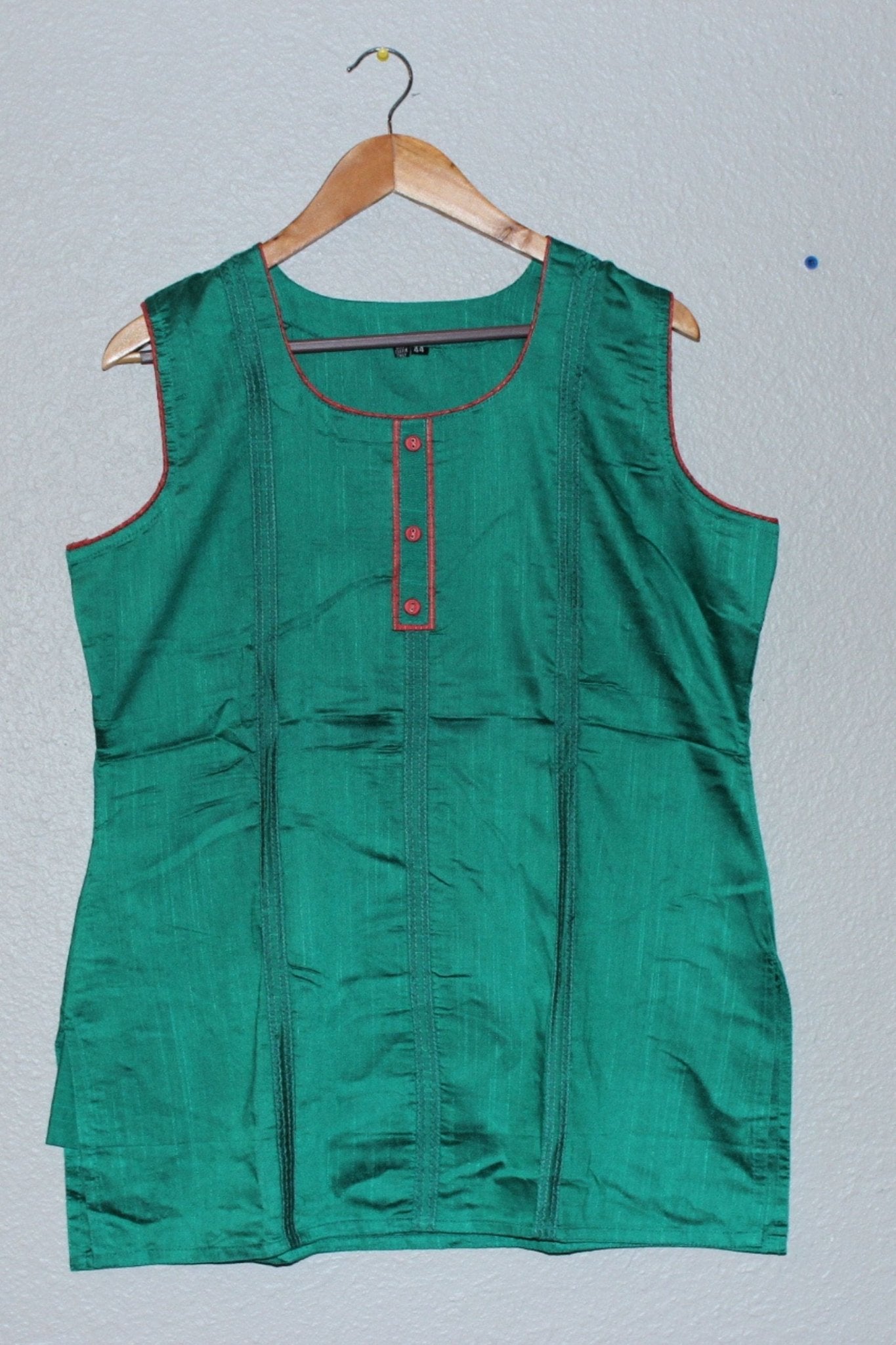 Dual Tone Elegance: 28" Silk Cotton Kurti at JCSFashions - JCS Fashions