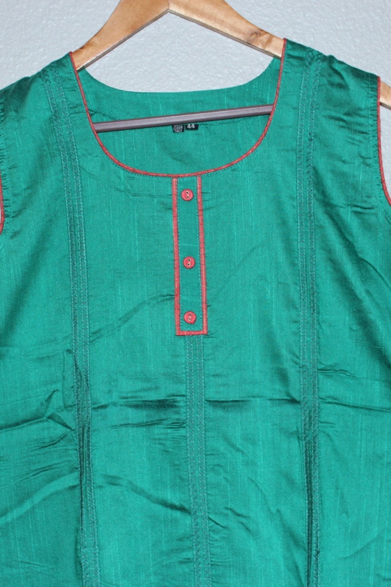 Dual Tone Elegance: 28" Silk Cotton Kurti at JCSFashions - JCS Fashions