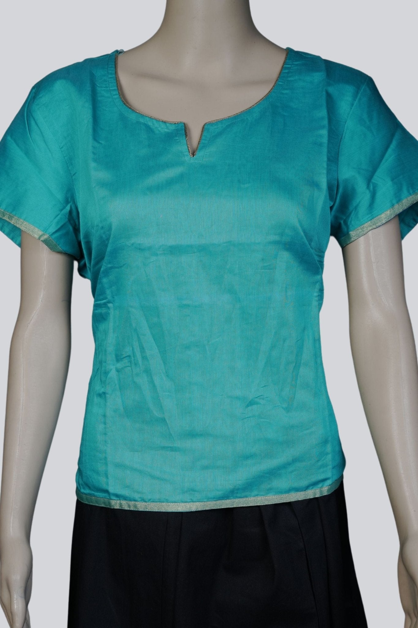 Dual Tone Short Silk Cotton Kurti – Ideal for Skirts and Jeans - JCS Fashions