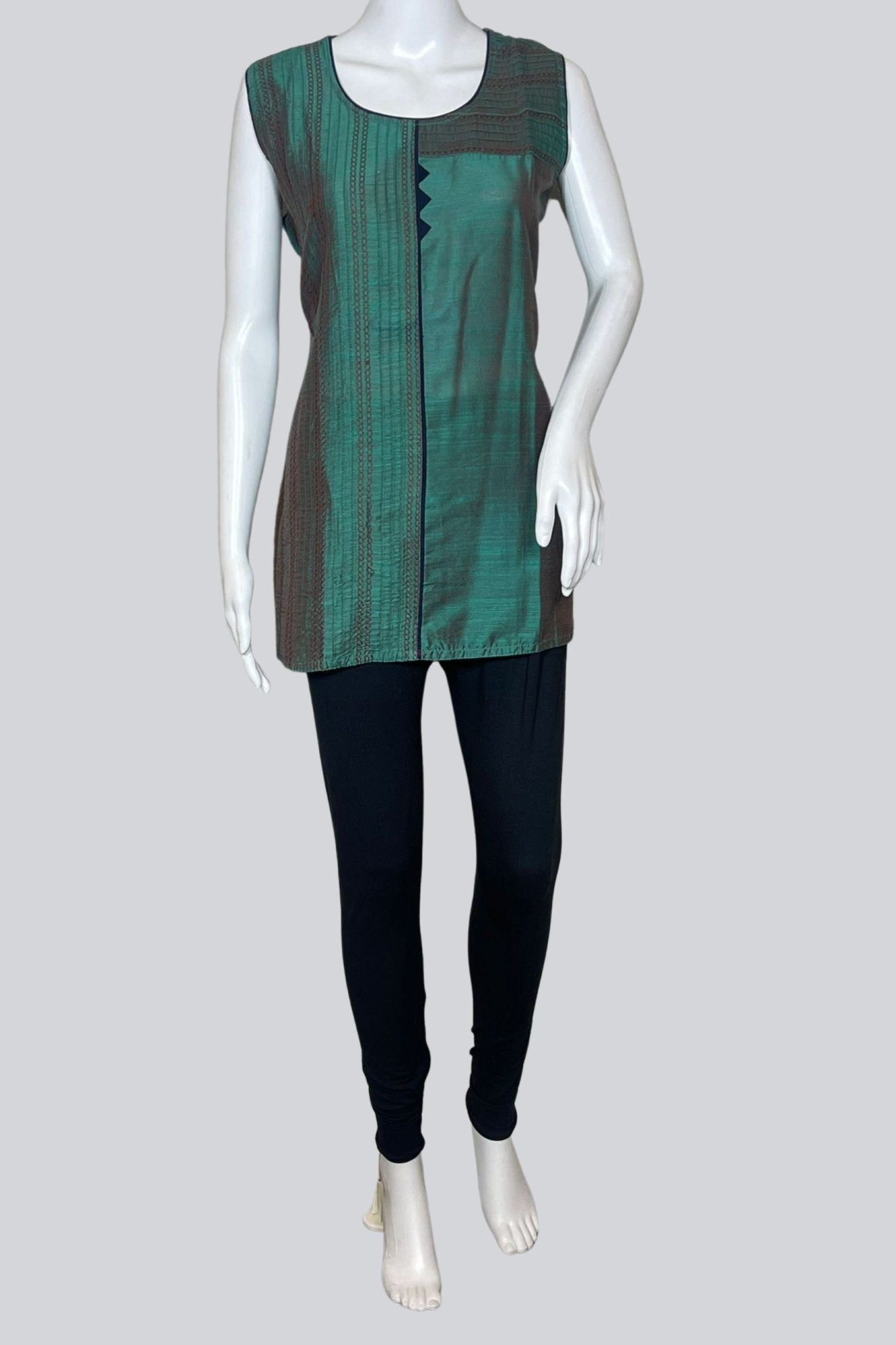 Dual - Tone Silk Cotton Kurti: 28" Elegance & Style | JCS Fashions - JCS Fashions