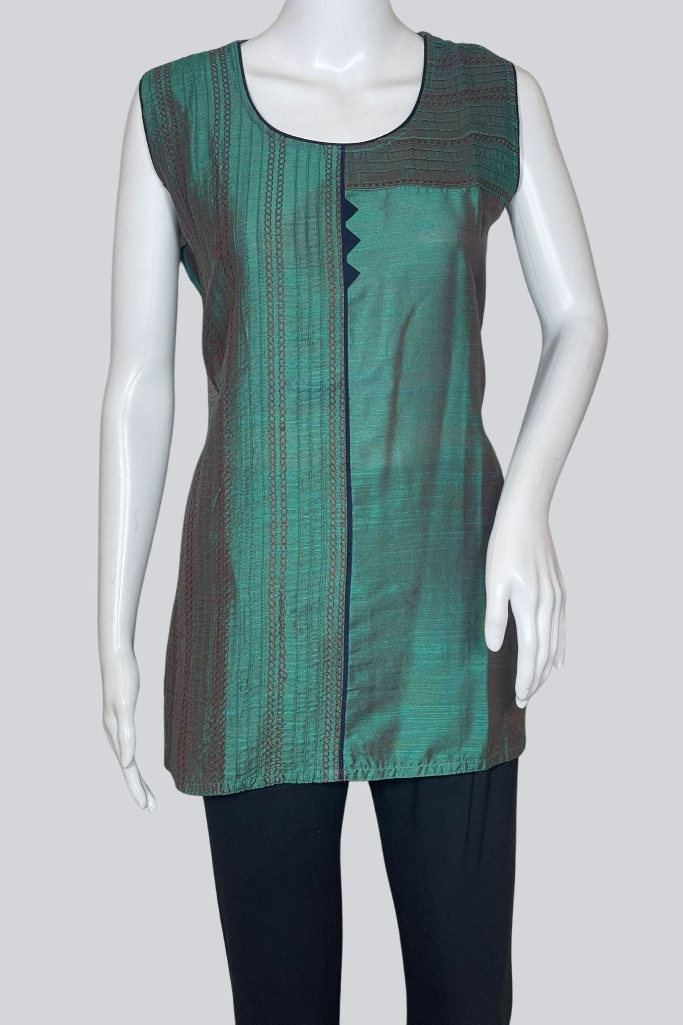 Dual - Tone Silk Cotton Kurti: 28" Elegance & Style | JCS Fashions - JCS Fashions