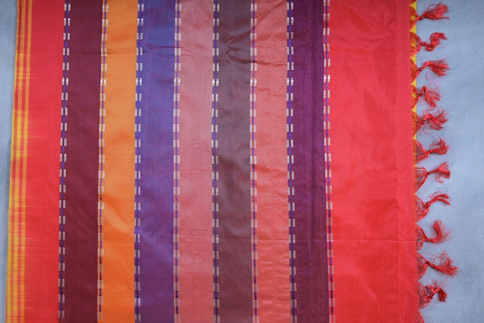 Eco-Chic Handwoven Banana Pith Saree with Blouse Piece - JCS Fashions Saree JCS Fashions