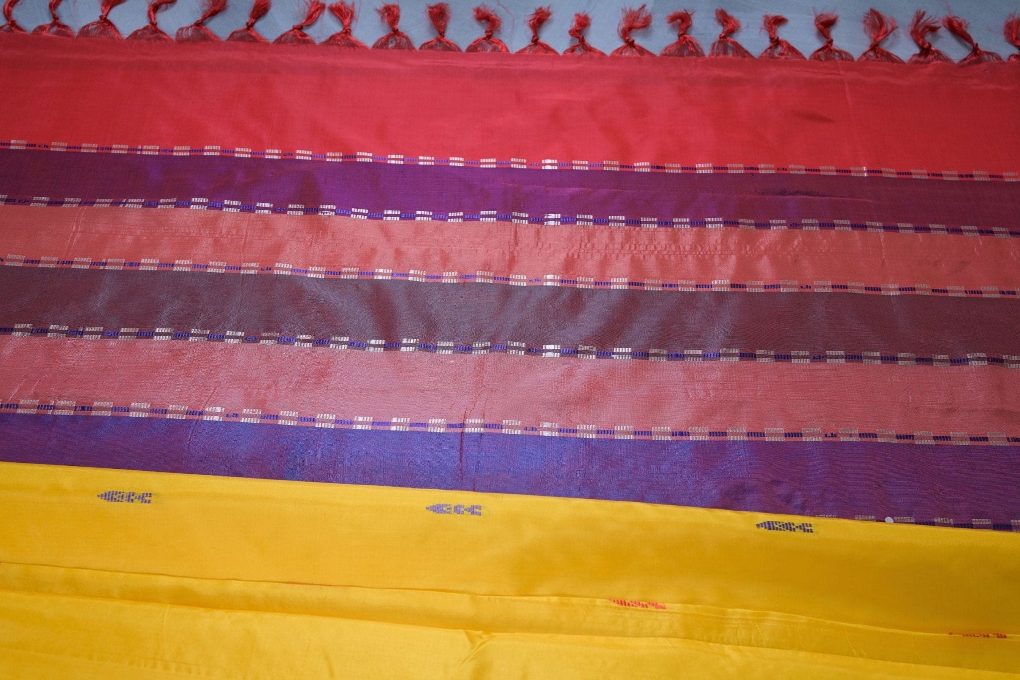 Eco-Chic Handwoven Banana Pith Saree with Blouse Piece - JCS Fashions Saree JCS Fashions