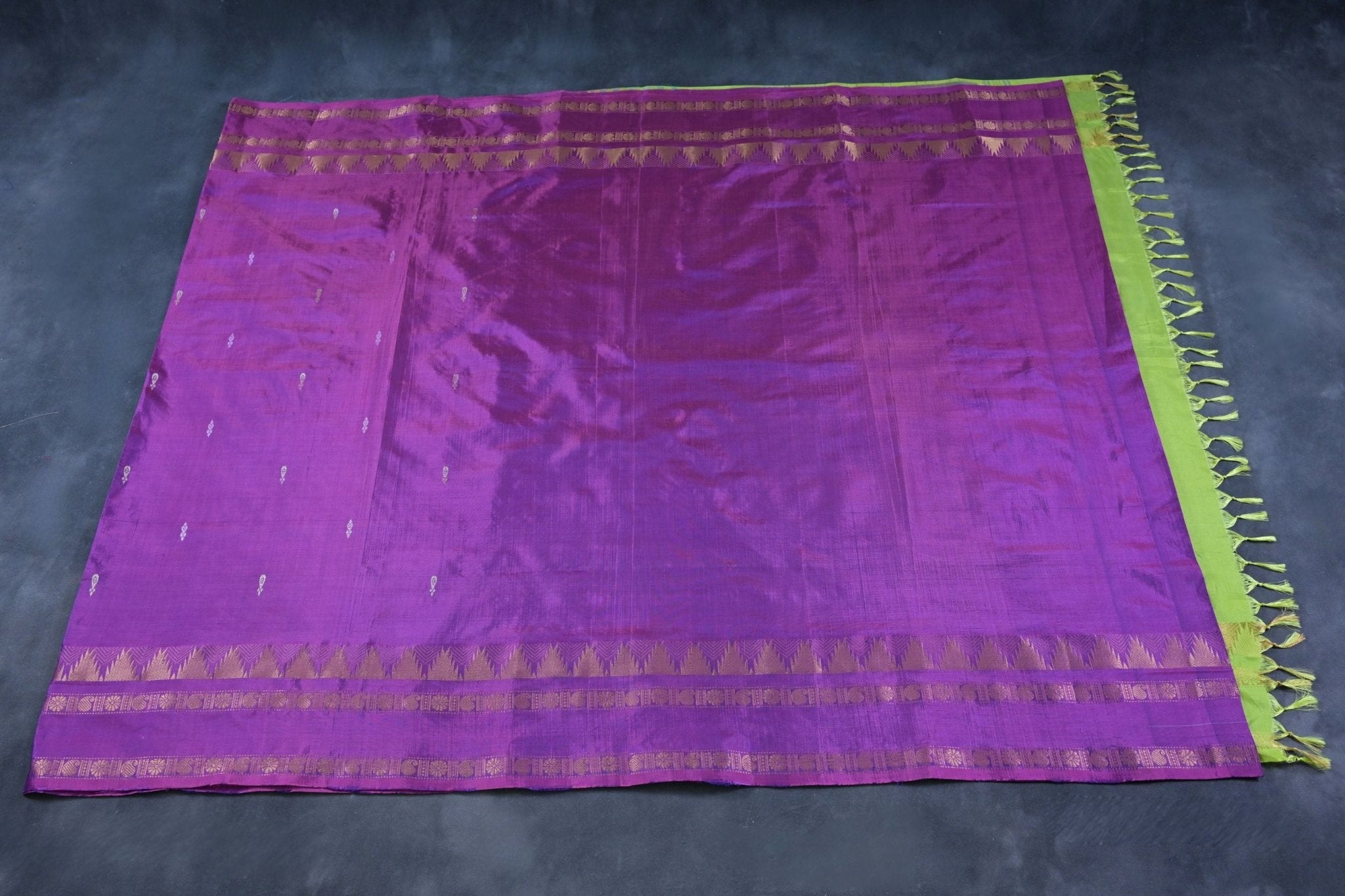 Eco-Friendly Banana Pith Saree with Gold Zari Border by JCSFashions Saree JCS Fashions