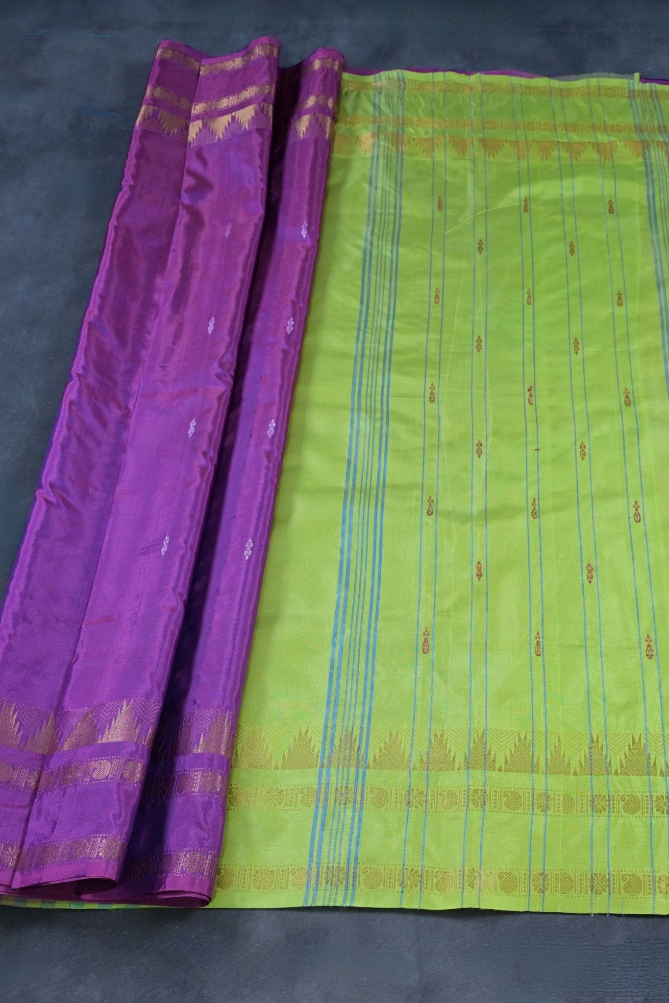 Eco-Friendly Banana Pith Saree with Gold Zari Border by JCSFashions Saree JCS Fashions