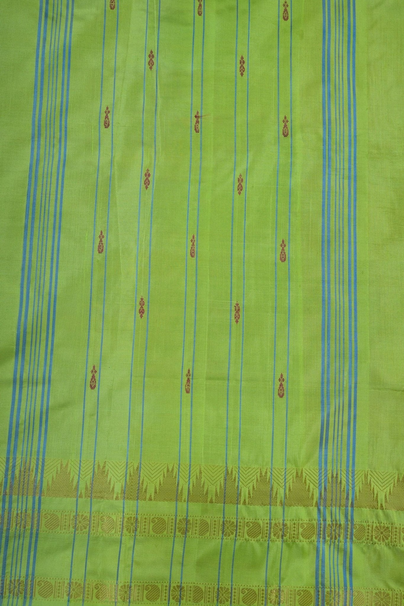 Eco-Friendly Banana Pith Saree with Gold Zari Border by JCSFashions Saree JCS Fashions